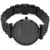 Emporio Armani Gianni T-Bar Black Stainless Steel Black Dial Quartz Watch for Unisex 43mm (AR11299)